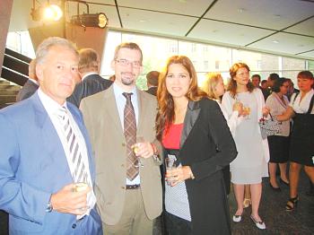 Reception of the Embassy of France. Andre Villers, Daniel Gzhenda with the wife Kristina