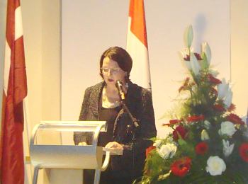 The Austrian Ambassador to Latvia, Ms. Hermine Poppeller