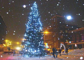 Christmas tree at Town Square in Riga