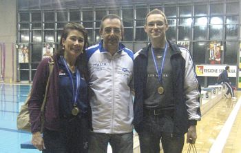 Edgar Ozolins winning swimming competitions in Sicily