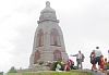  Laying the flowers at the Monument on Lucavsala Island