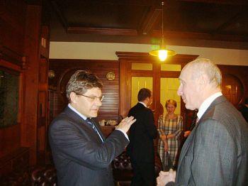 Ambassador of Poland H.E. Mr. Ezhi Marek Novakowski and Ambassador of Ukraine in Latvia Anatoly Olyjnik