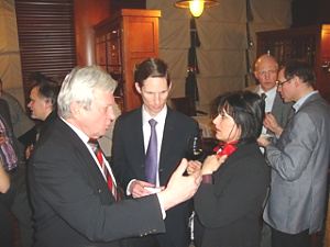 E.Tikhonov, Second Secretary at the USA Embassy in Latvia Brian OBeirne at the meeting in DEC. Riga. 31.03.2011.