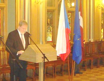 Čehijas vēstniecības pieņemšana, Čehijas vēstnieks Tomašs Pštros