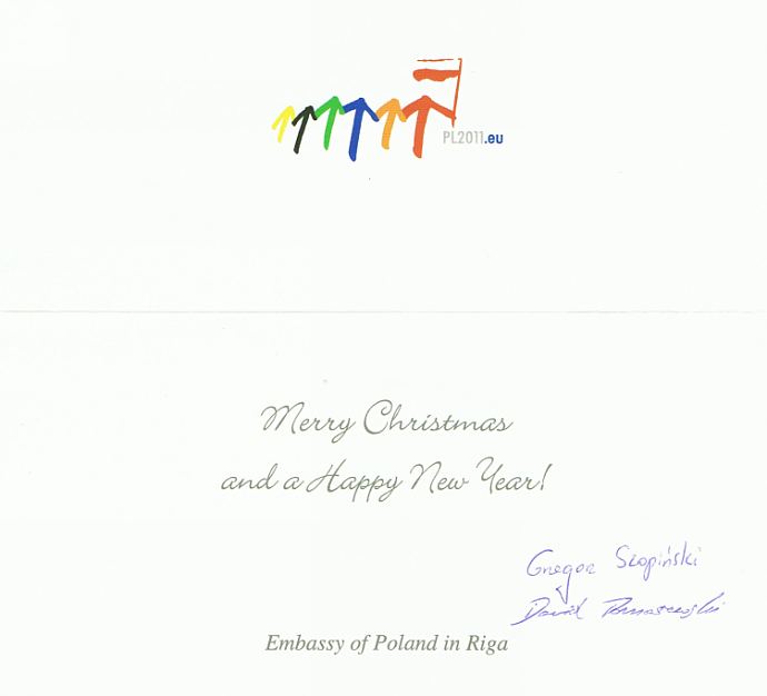 Поздравление с Рождество и Новым 2012 годом, Poland