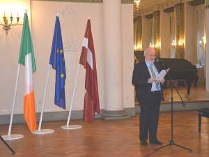  St. Patricks Day celebration at Irish Embassy to Latvia. Ambassador Aidan Kirwan 