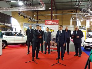 Auto 2016 Riga. Minister of Transport of Latvia Uldis Augulis