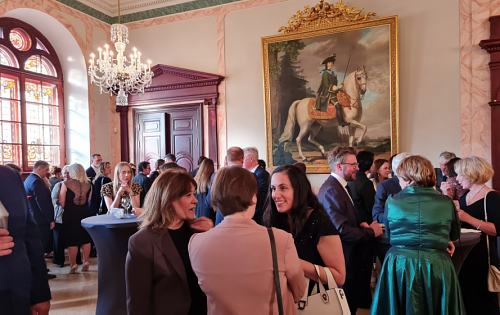 Reception of the Embassy of Azerbaijan in Latvia. Turkish Ambassador Ms. Sule Oztunc, Israeli Ambassador Ms. Sharon Rappaport Palgi