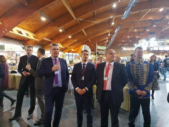 Balttour 2019 opening of the exhibition. Ambassador of Hungary F. Banay, Ambassador of Slovakia L. Babcan, Consul of the Embassy of Kazakhstan K. Kambarov