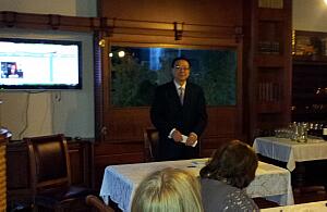 Yang Guoqiang PRC Ambassador to Latvia at the meeting in the Diplomatic Club