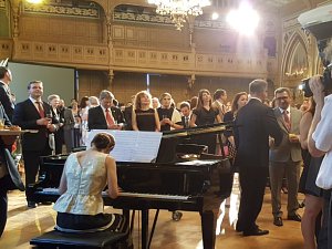 Reception of the Embassy of Italy in Latvia. Opera soloist Krisjanis Norvelis