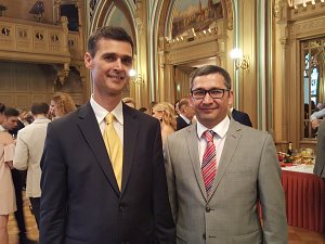 Reception of the Embassy of Italy in Latvia. Italian Ambassador Sebastiano Fulci and the Ambassador of Uzbekistan Afzal Artikov