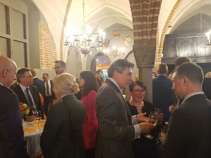 Reception dedicated to Kind’s Day of the Netherlands in Riga. The ambassador of Spain Pedro Miguel Jimenez Nacher