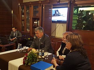  The meeting with the Ambassador of Kazakhstan took place at the Diplomatic Economic Club.