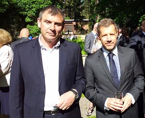  UNIMARS holding director Oleg Butenko, French Ambassador to Latvia Stephane Visconti