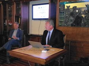 Mr.Jean-Christophe Staelens at the meeting in the Diplomatic Economic Club in Riga