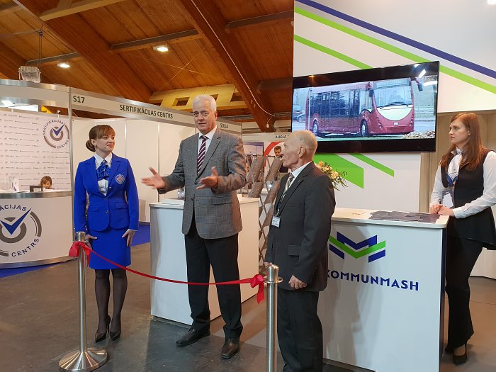 Tech Industry 2018. Ambassador of the Republic of Belarus to Latvia Vasily Markovich at the opening of the national stand