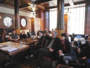 Meeting in the Diplomatic Economic Club on the 9th April 2015. Dr. Vitaly Butenko held a presentation about new approaches in negotiation processes